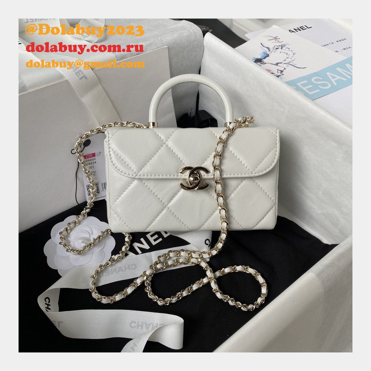 Top Quality Replicas Shiny Box Tote 1:1 Mirror AS4469 Bag