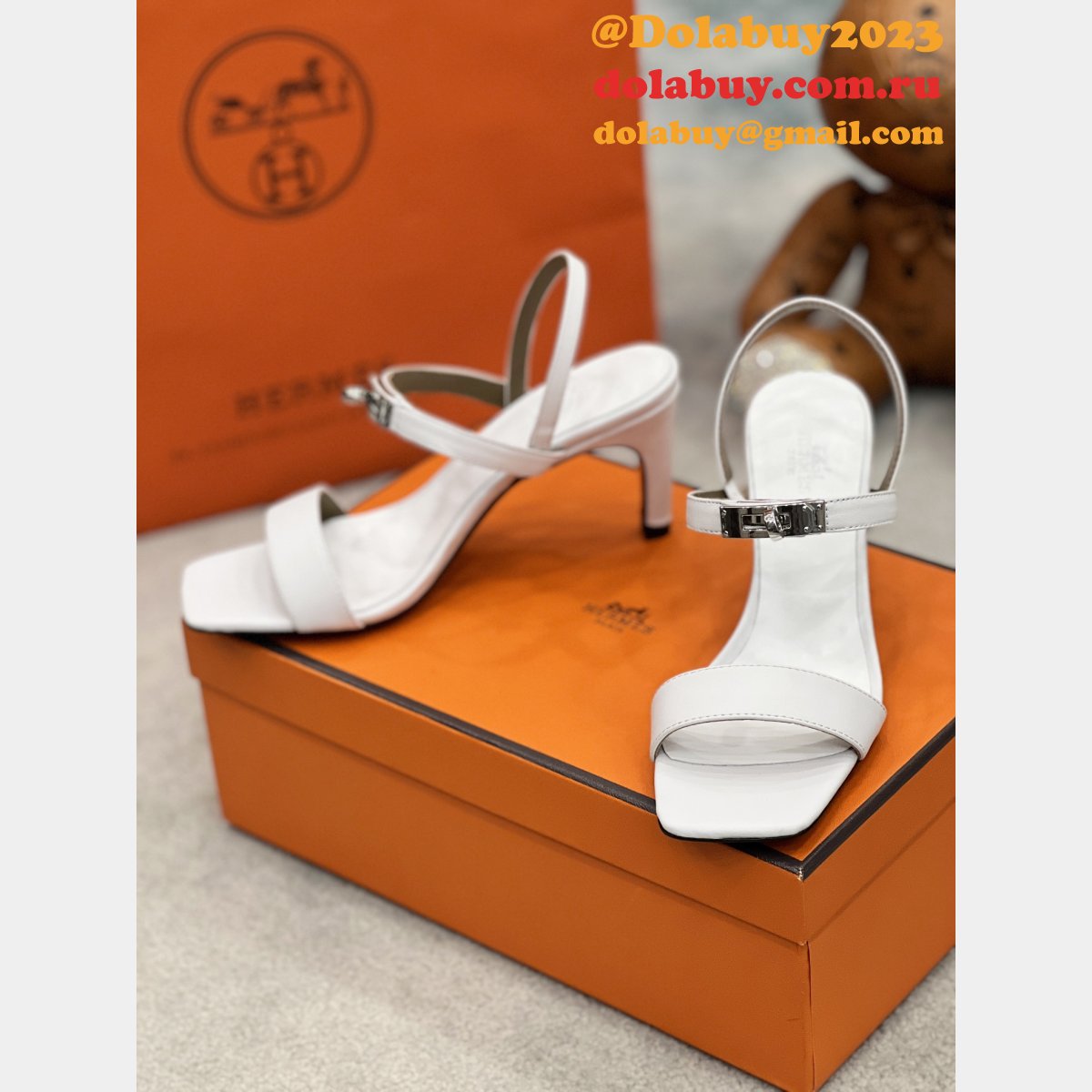 Heel 7.5 cm Designer Hermes Sandals High Quality Shoes
