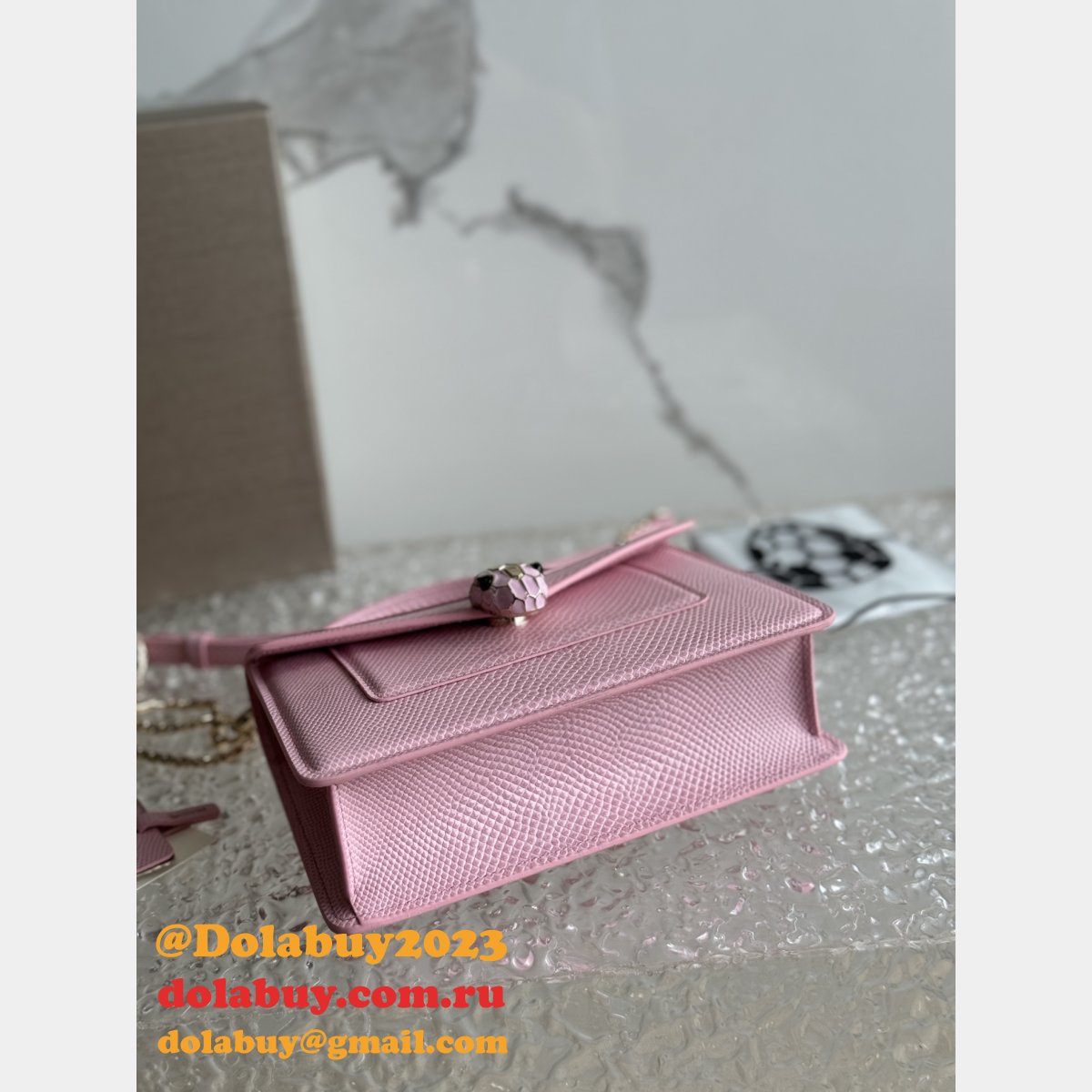 Designer BVLGARI SERPENTI FOREVER Scale Mini Tote Bag