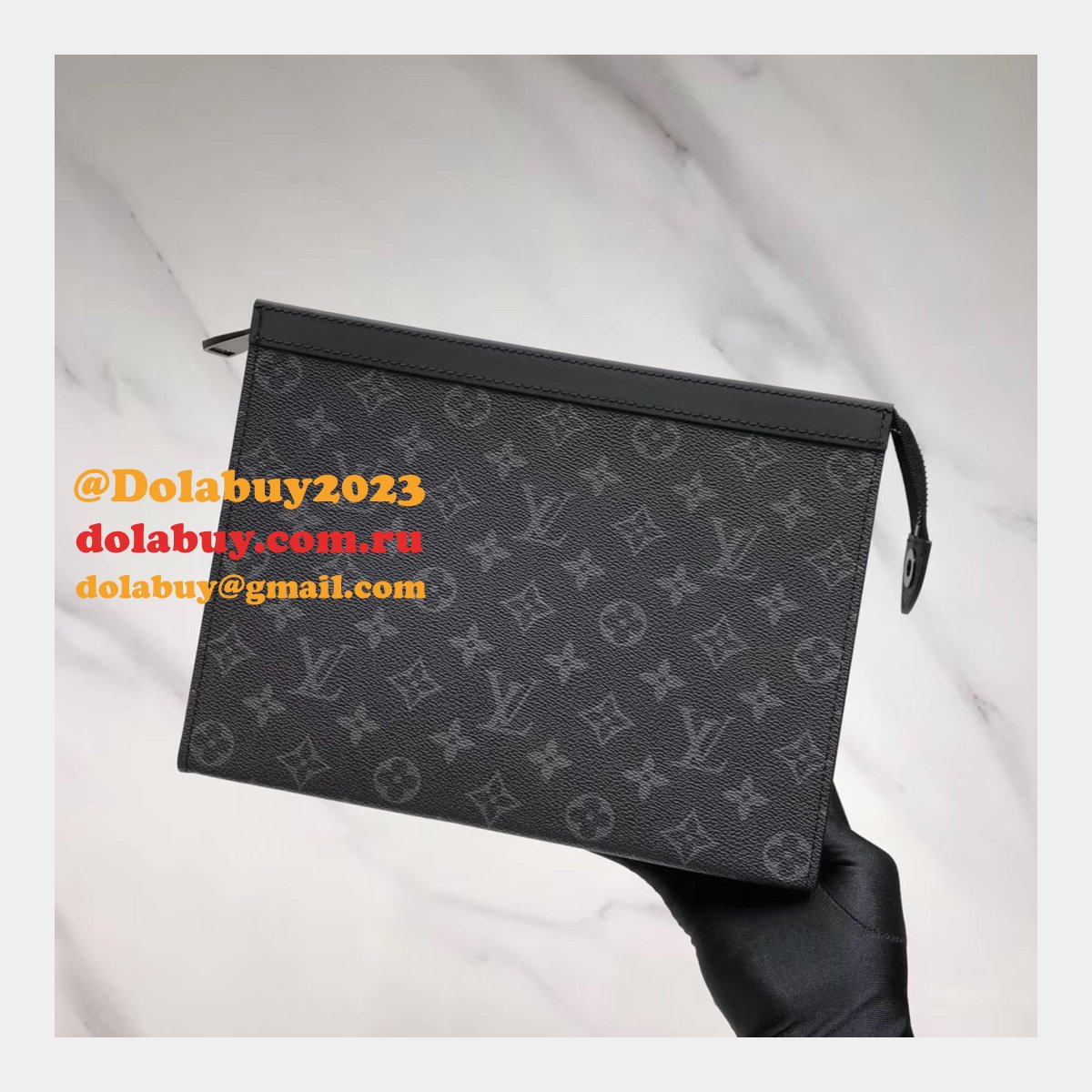 Louis Vuitton Pochette Voyage MM Monogram Eclipse M61692