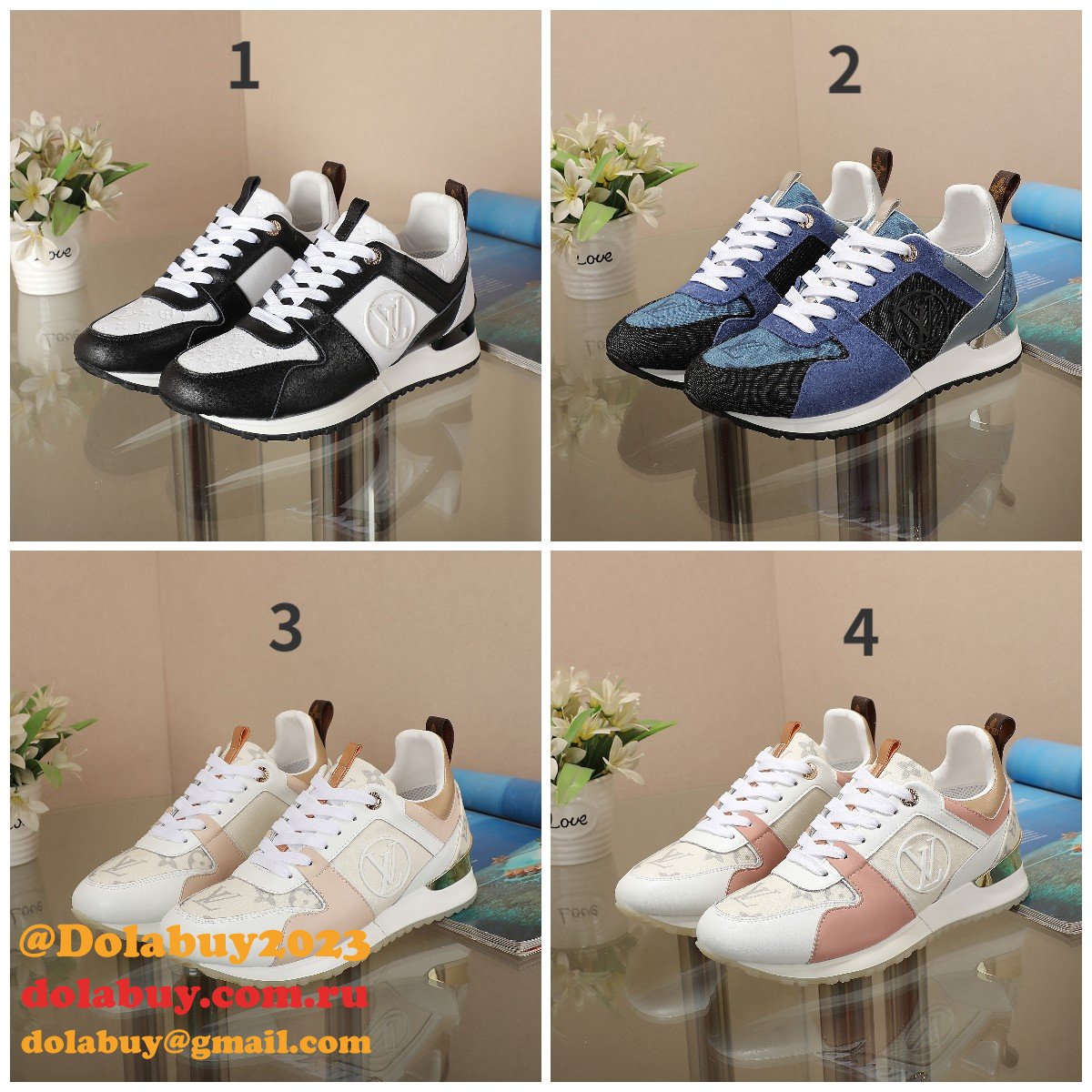 Inspired Louis Vuittons Cheap Run Away Monogram Replica Sports Shoes
