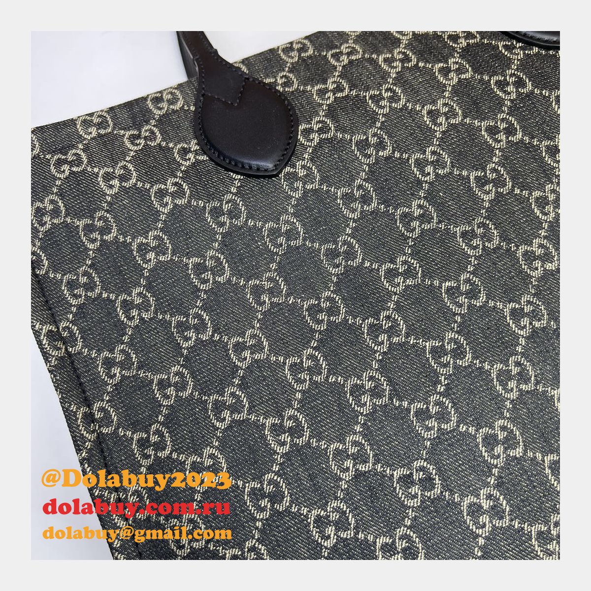 ophidia gg 772184 G*u*i designer knockoff tote black fabric bag