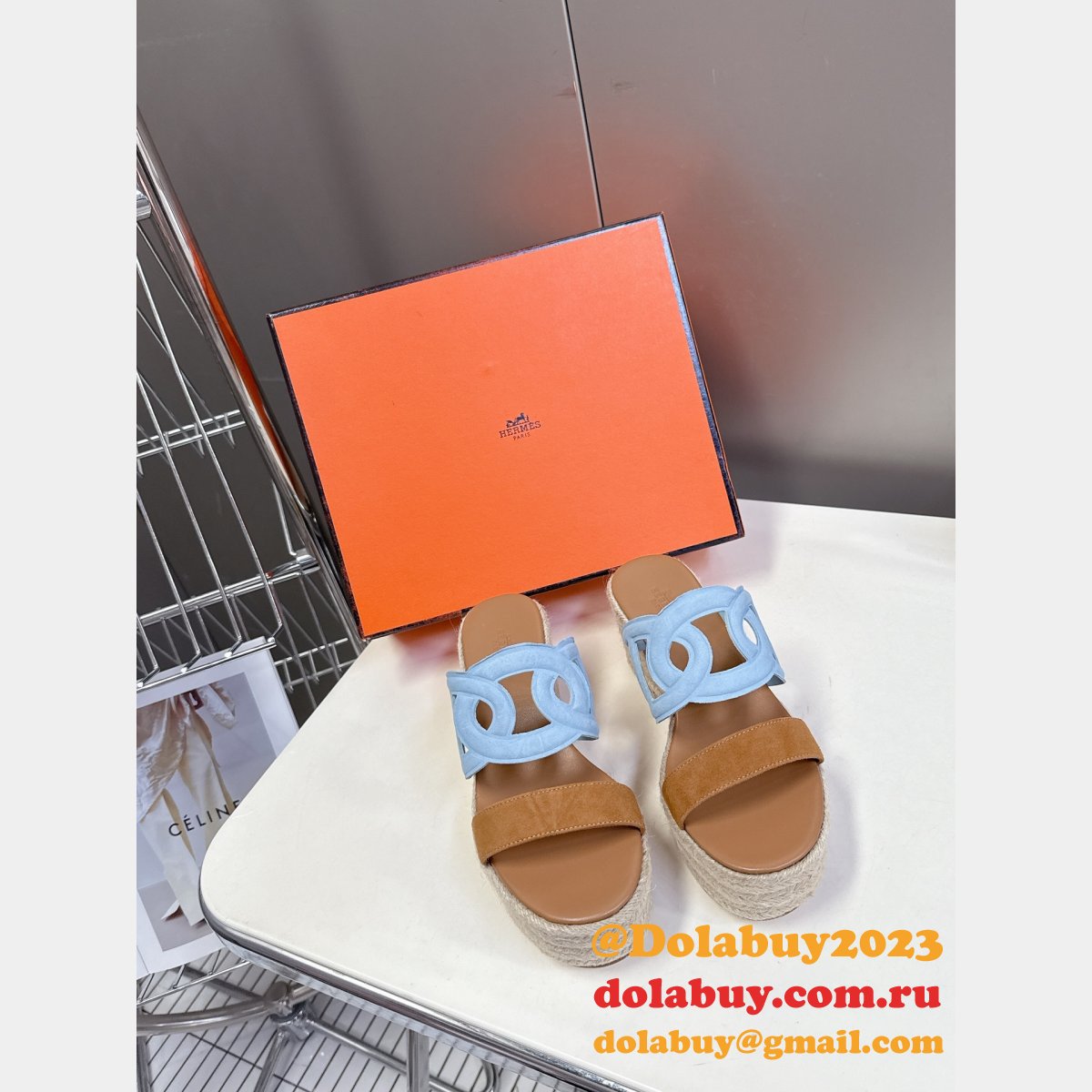 Inspired Hermes Wedge High Heel Sandals