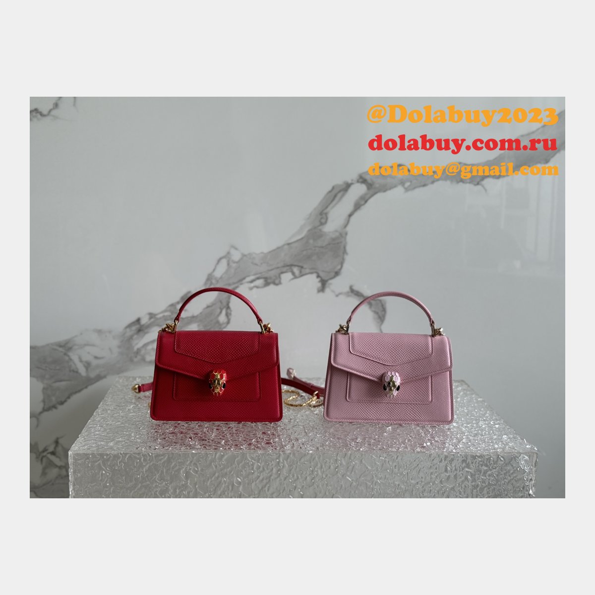 Designer BVLGARI SERPENTI FOREVER Scale Mini Tote Bag