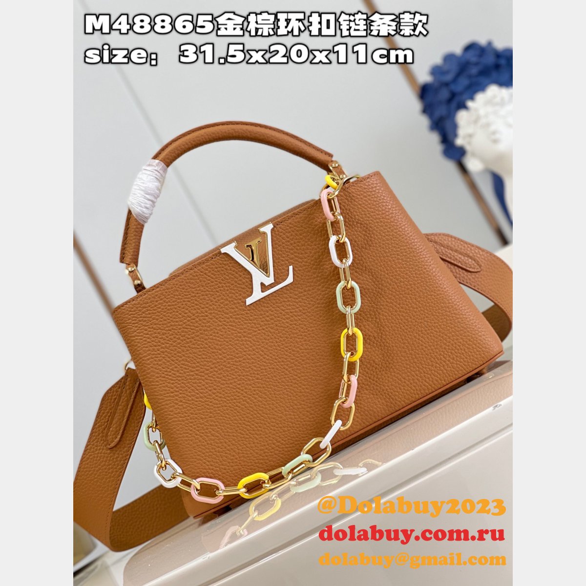 Capucines Louis Vuitton High Quality Fake M48865 Handbag