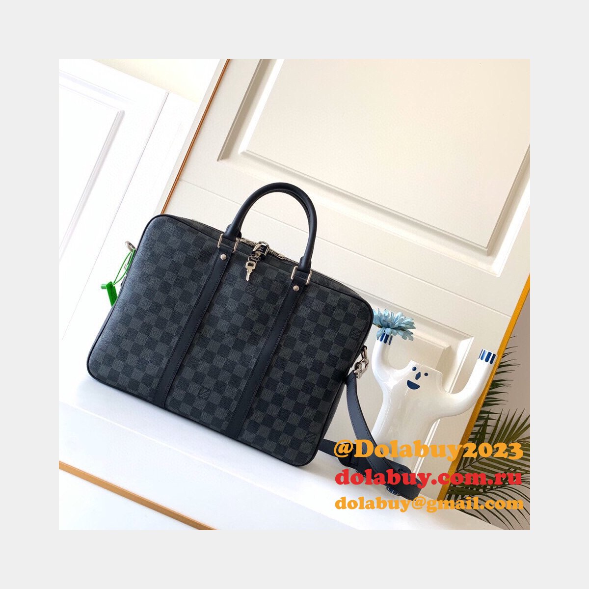 Louis Vuitton Porte-Documents Voyage PM Damier N41478 Graphite Canvas