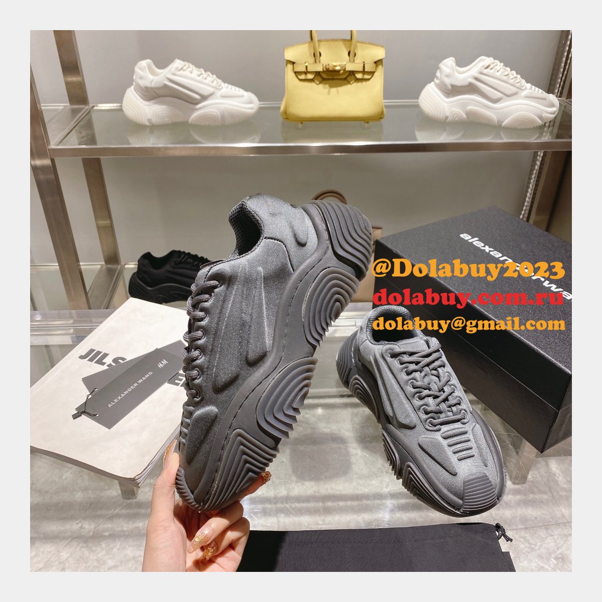 AAAA+ Replica Alexander Wang Vortex Height Increasing Sneakers