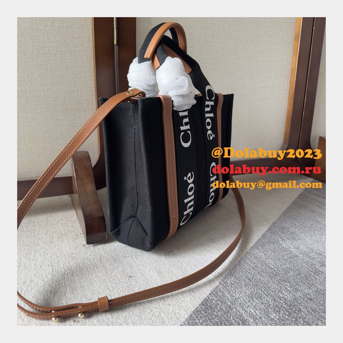 High Quality Chloe Woody Handbag Wholesale online Black