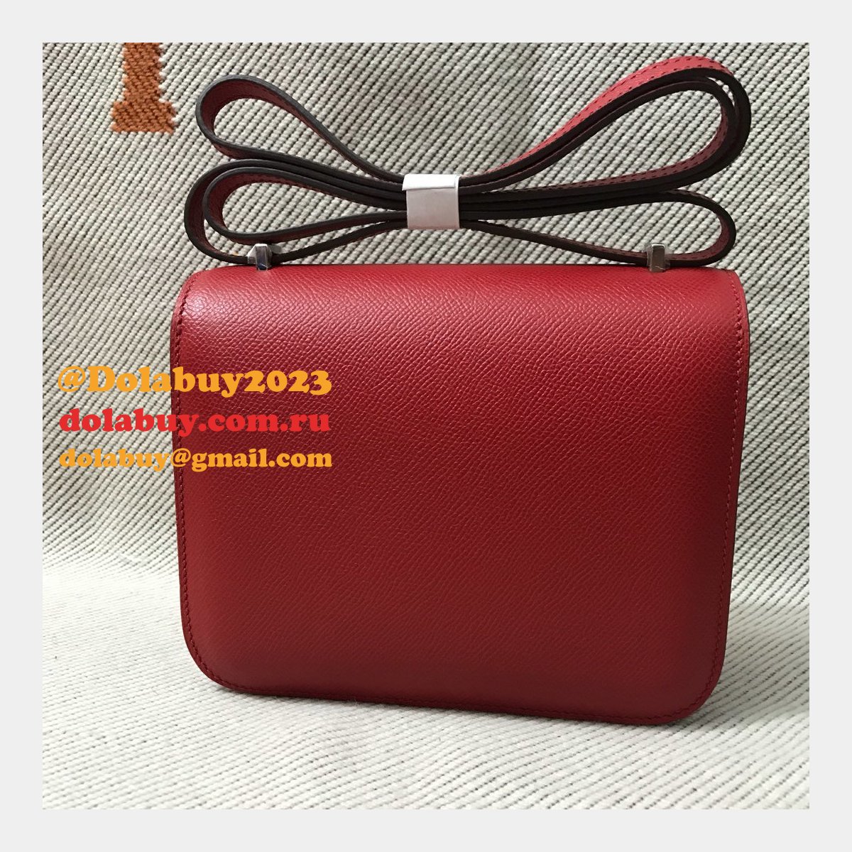 Hermes Constance Bag 18cm Epsom Leather Red