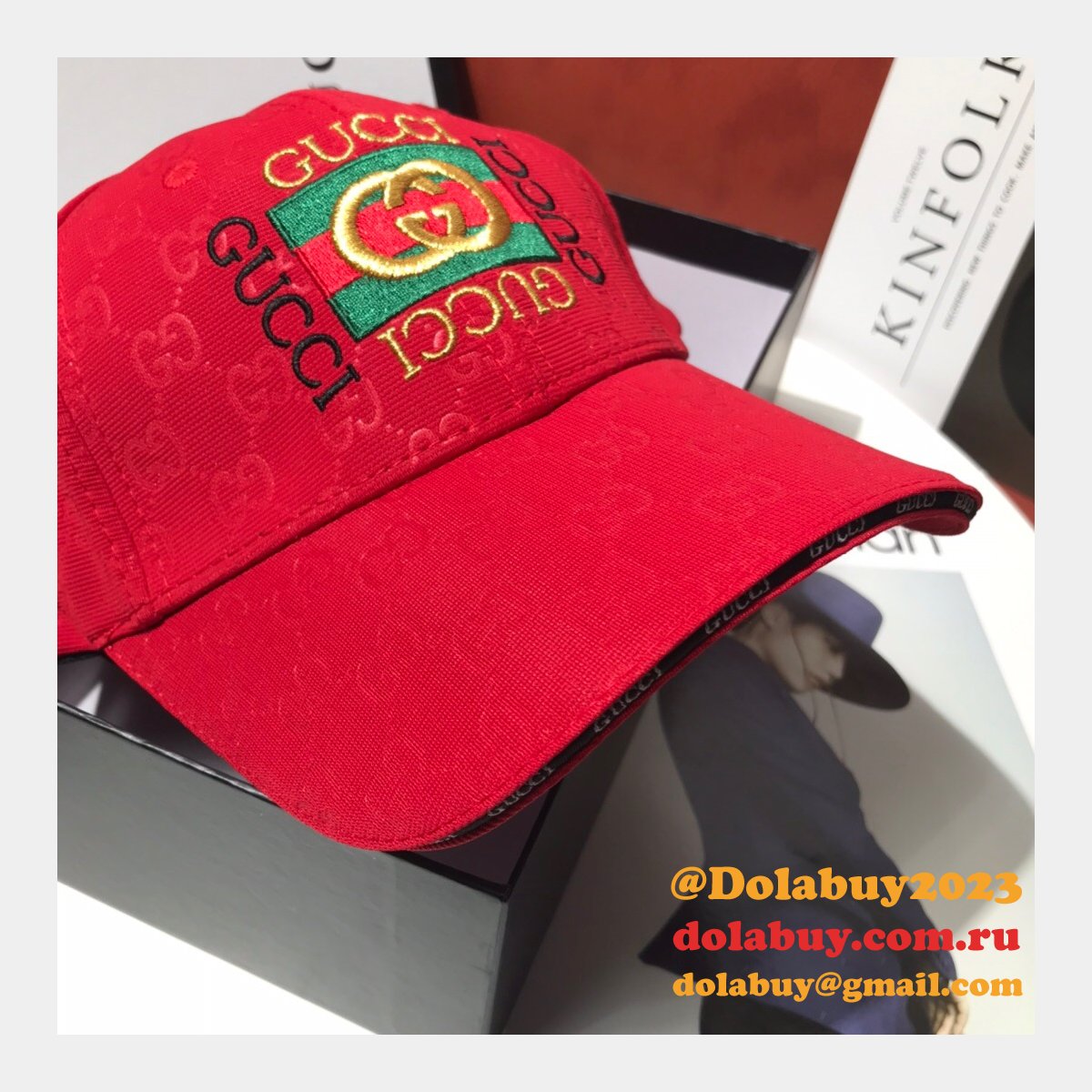 aaa+ G*u*i palace classic pattern simple embroidery logo hats