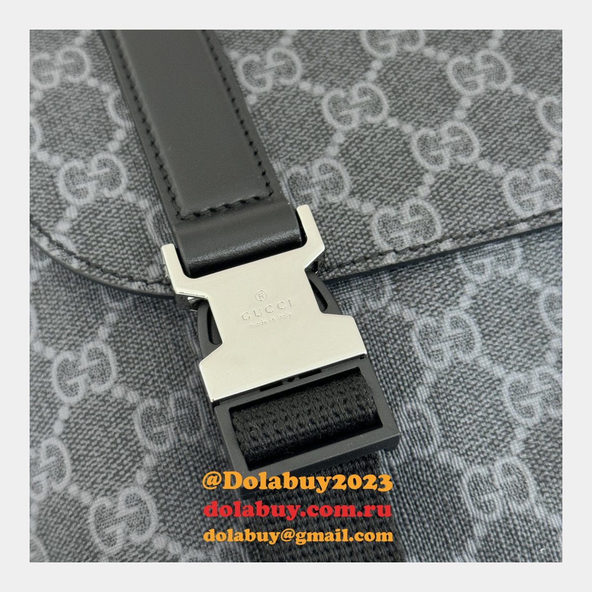 G*u*i men 792080 gg designer replicas backpack in black gg supreme