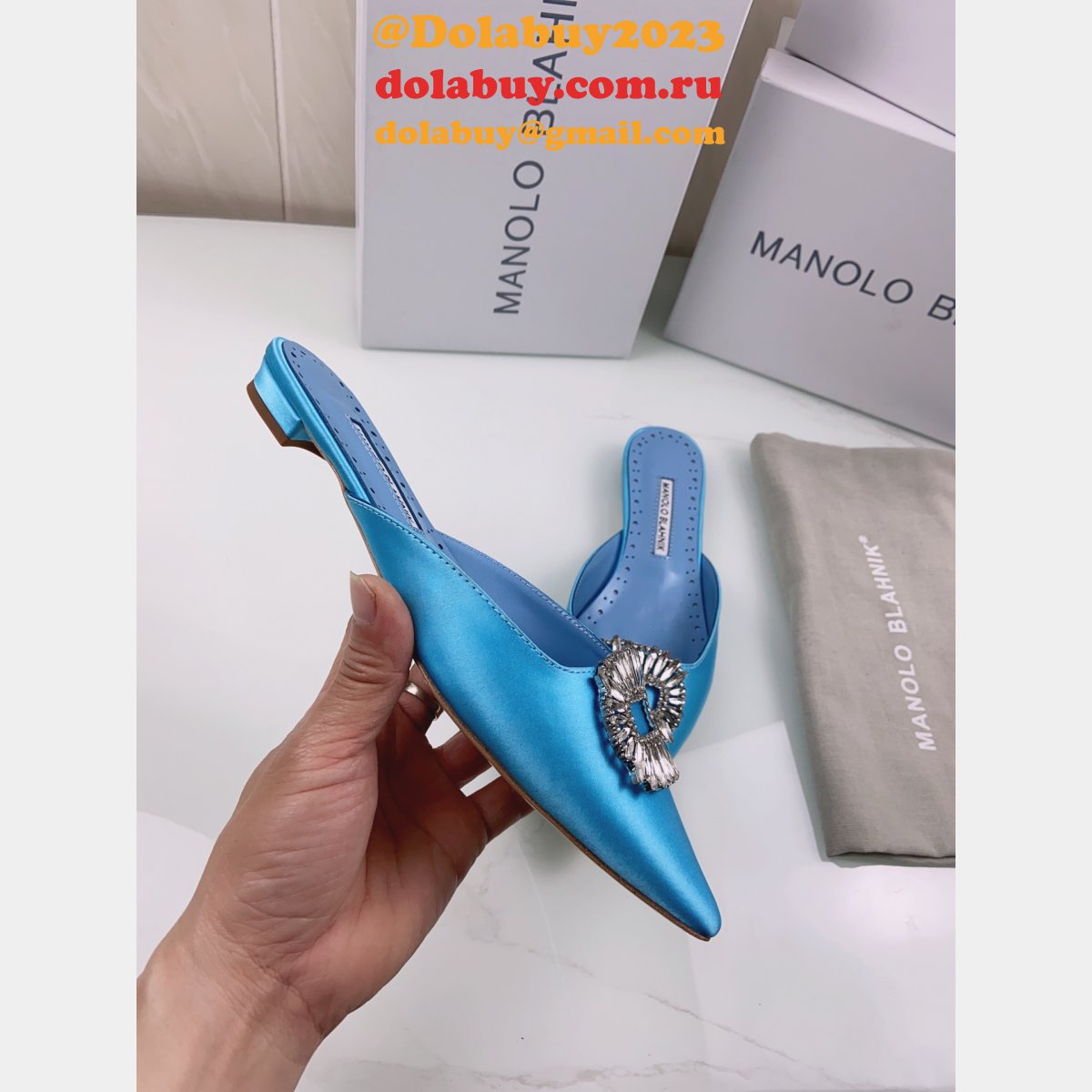 Replicas Manolo Blahnik Luxury Satin Pumps Dolabuy