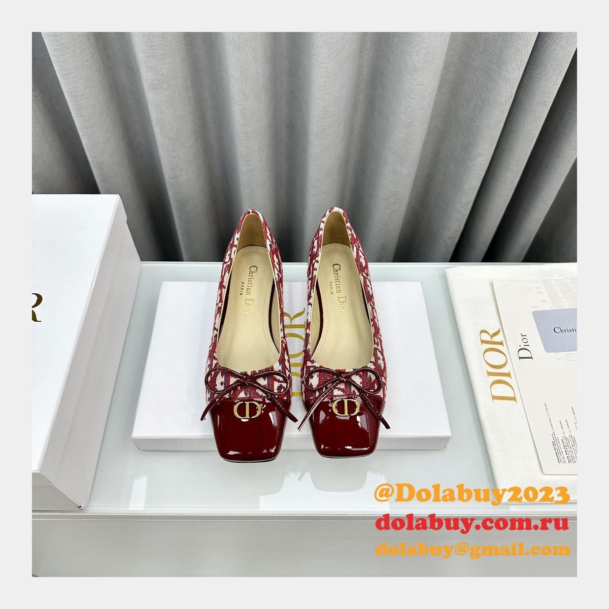 Duplicate DIOR D-Doll  BALLET FLAT Designer