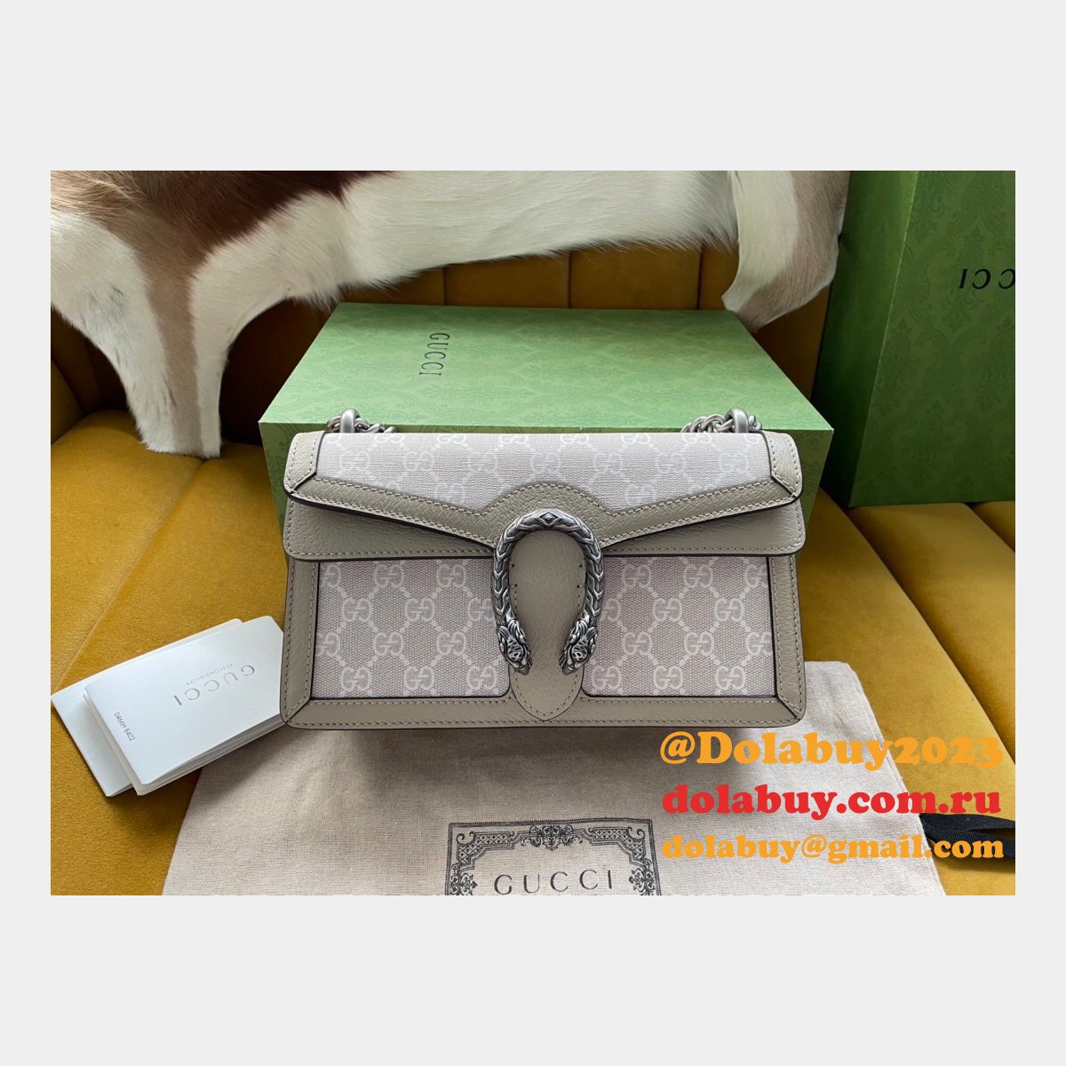 Replica Gucci #499623 Dionysus Designer Velvet Shoulder Bag