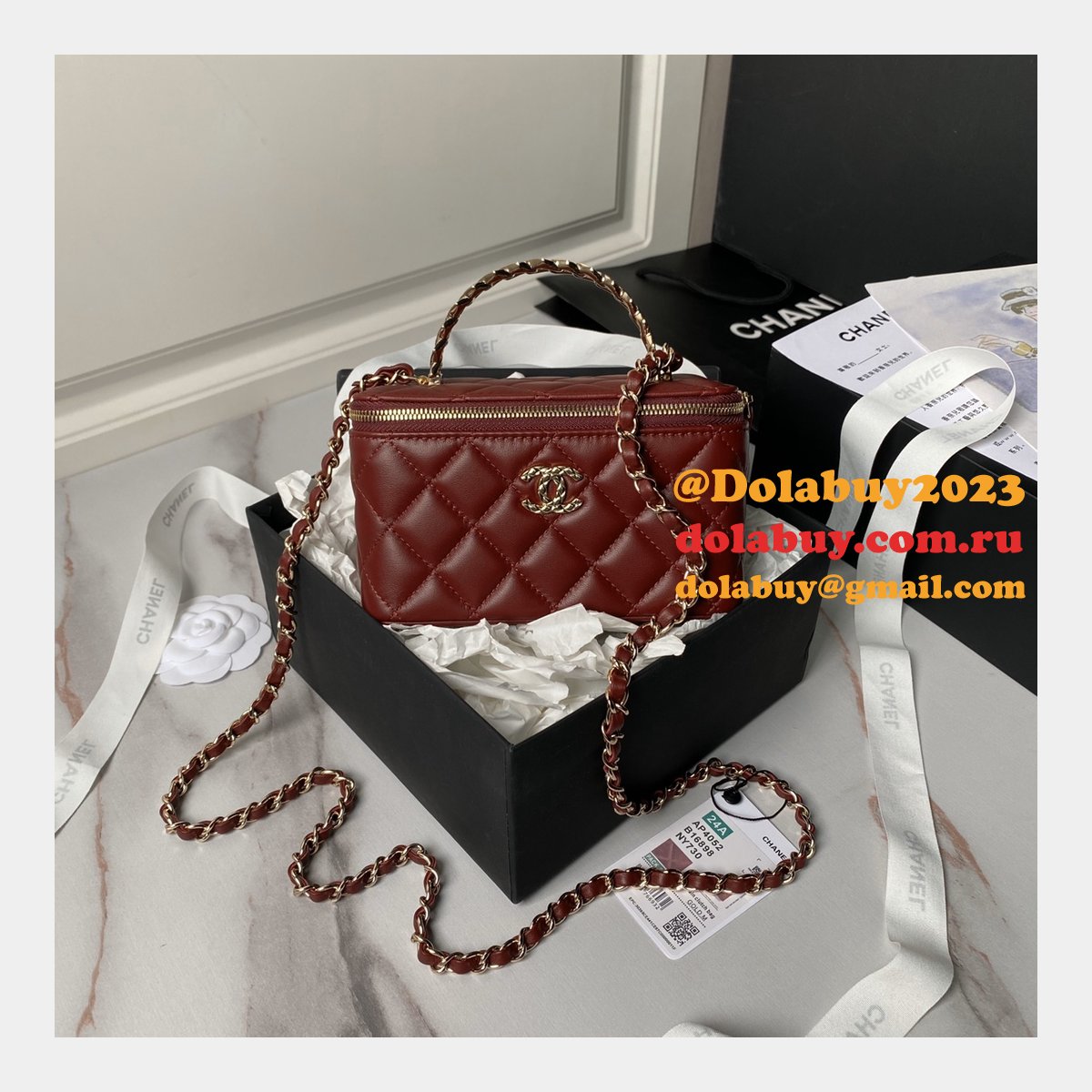 Luxury Replica Crossbody Shoulder Cosmetic Case Vanity Box Tote AP4052 Bags