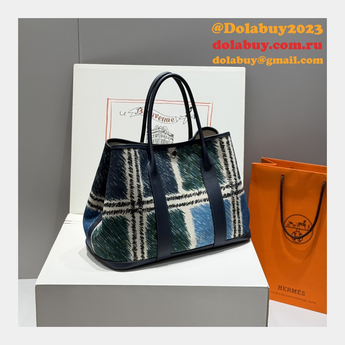 AAA+ Hermes Garden Party Fjord 30/36CM Luxury Bag