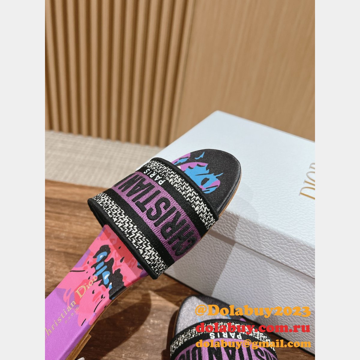 Top Quality Cheap Knockoff DIOR DWAY SLIDE