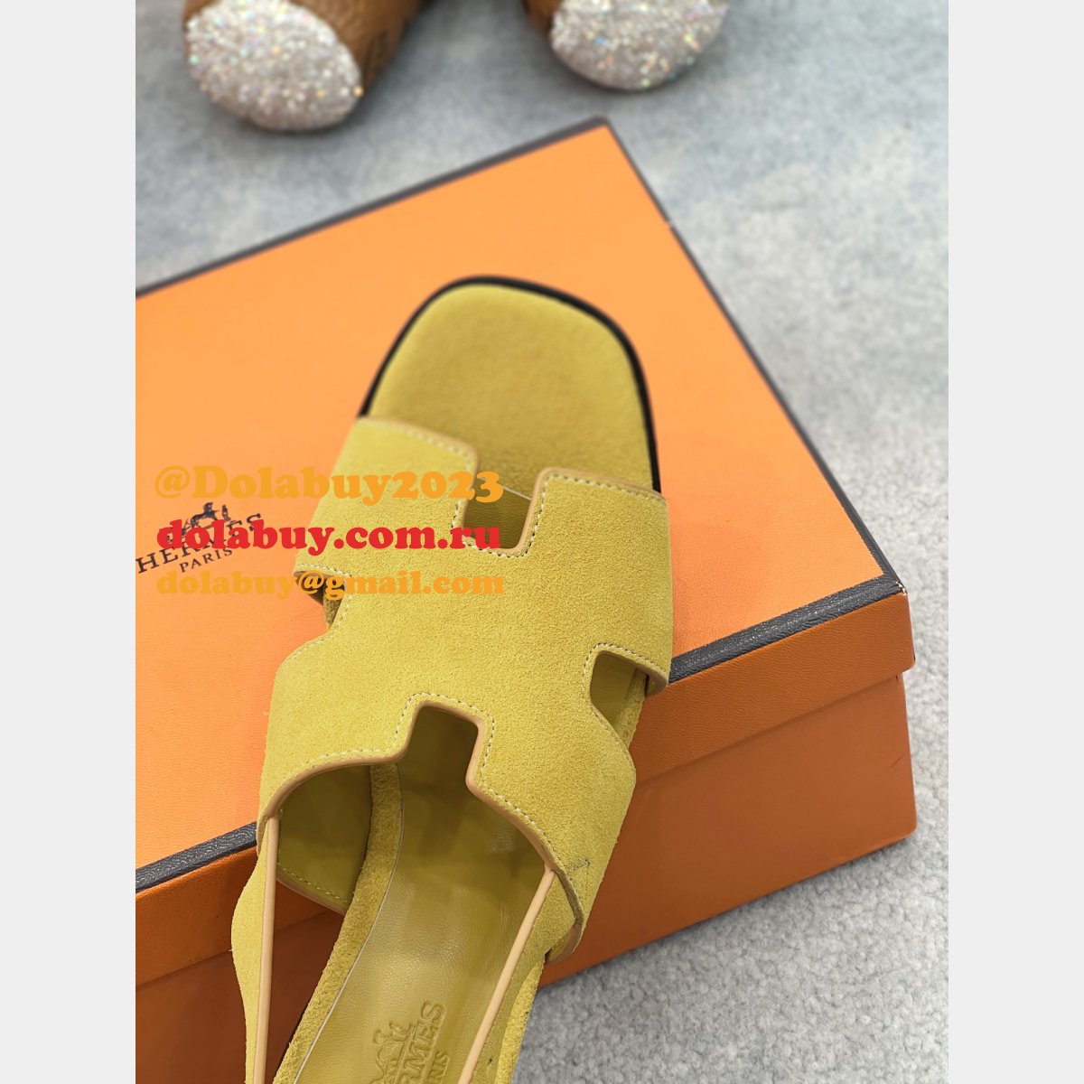 Eternite Slingback Sandals Luxury Hermes Replicas Shoes