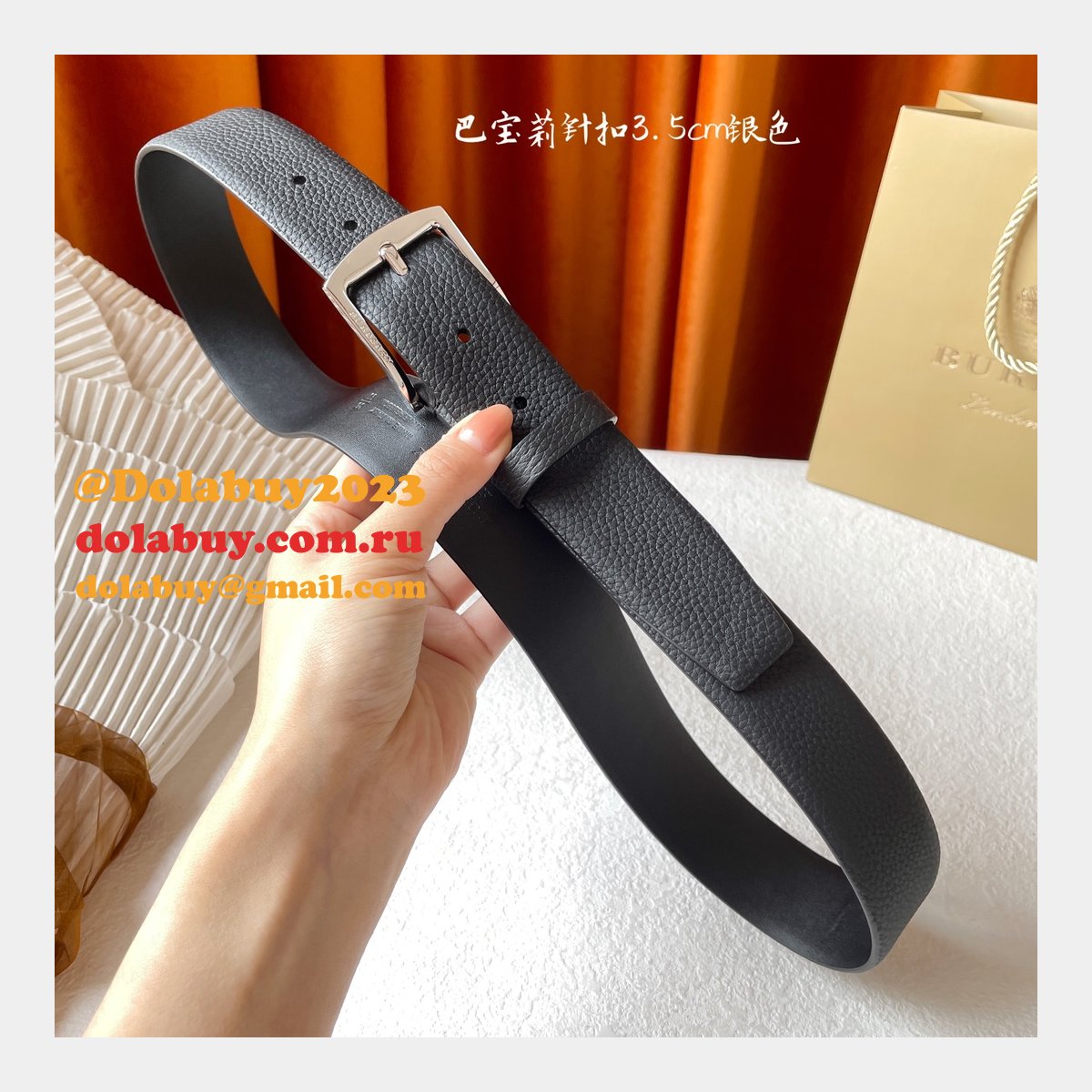 Cheap BURBERRY BELT 1:1 Mirror UK 35MM