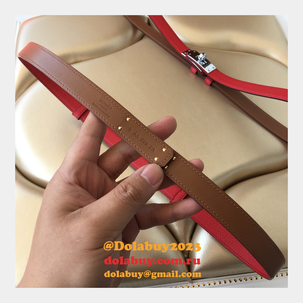 7 Star hottest selling hermes kelly thin belt 17mm