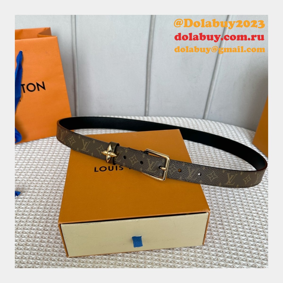 Louis Vuitton Flowergram 2.5cm Monogram Reversible Belt