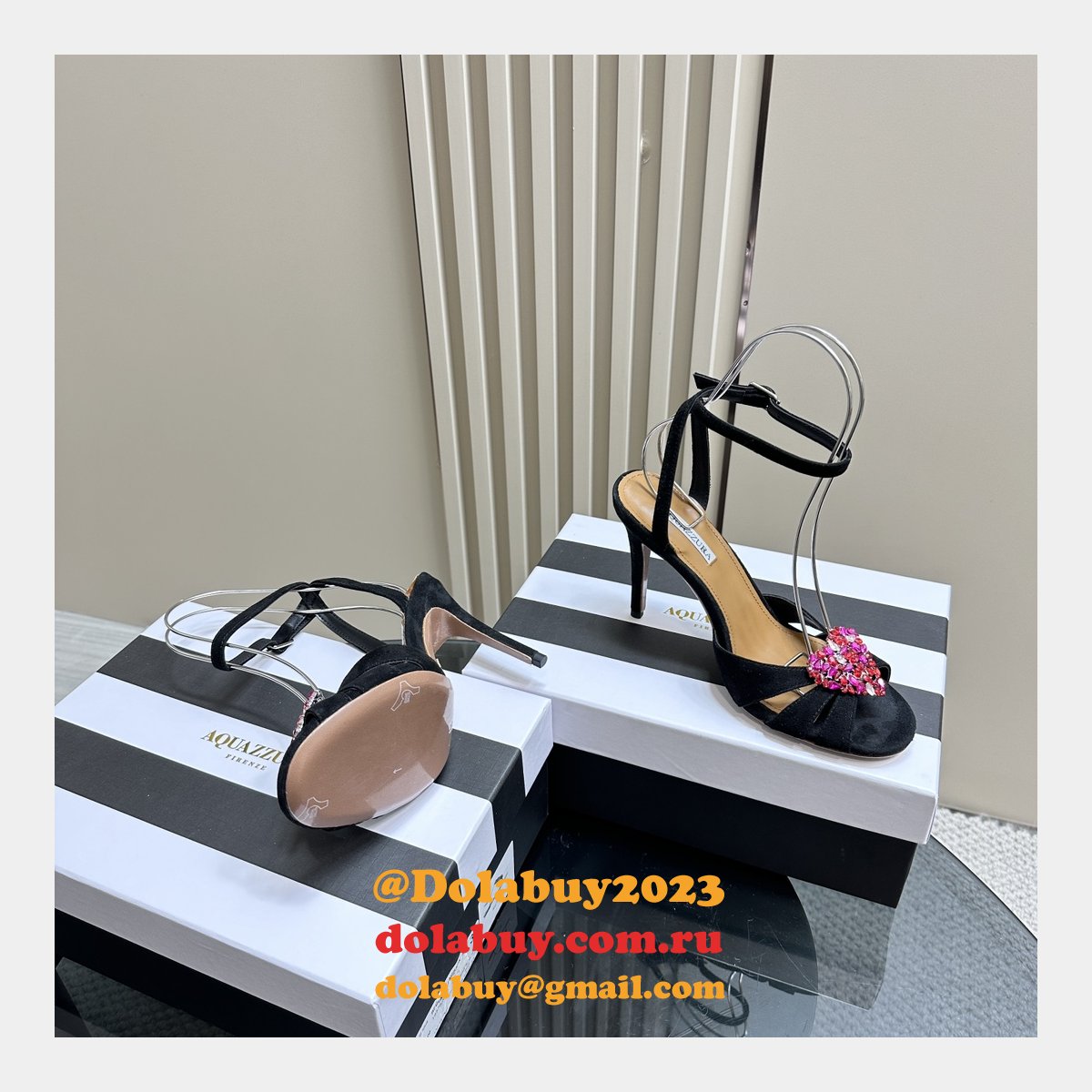 Wholesale Cheap Aquazzura Heels 8.5cm Sandals Perfect Shoes