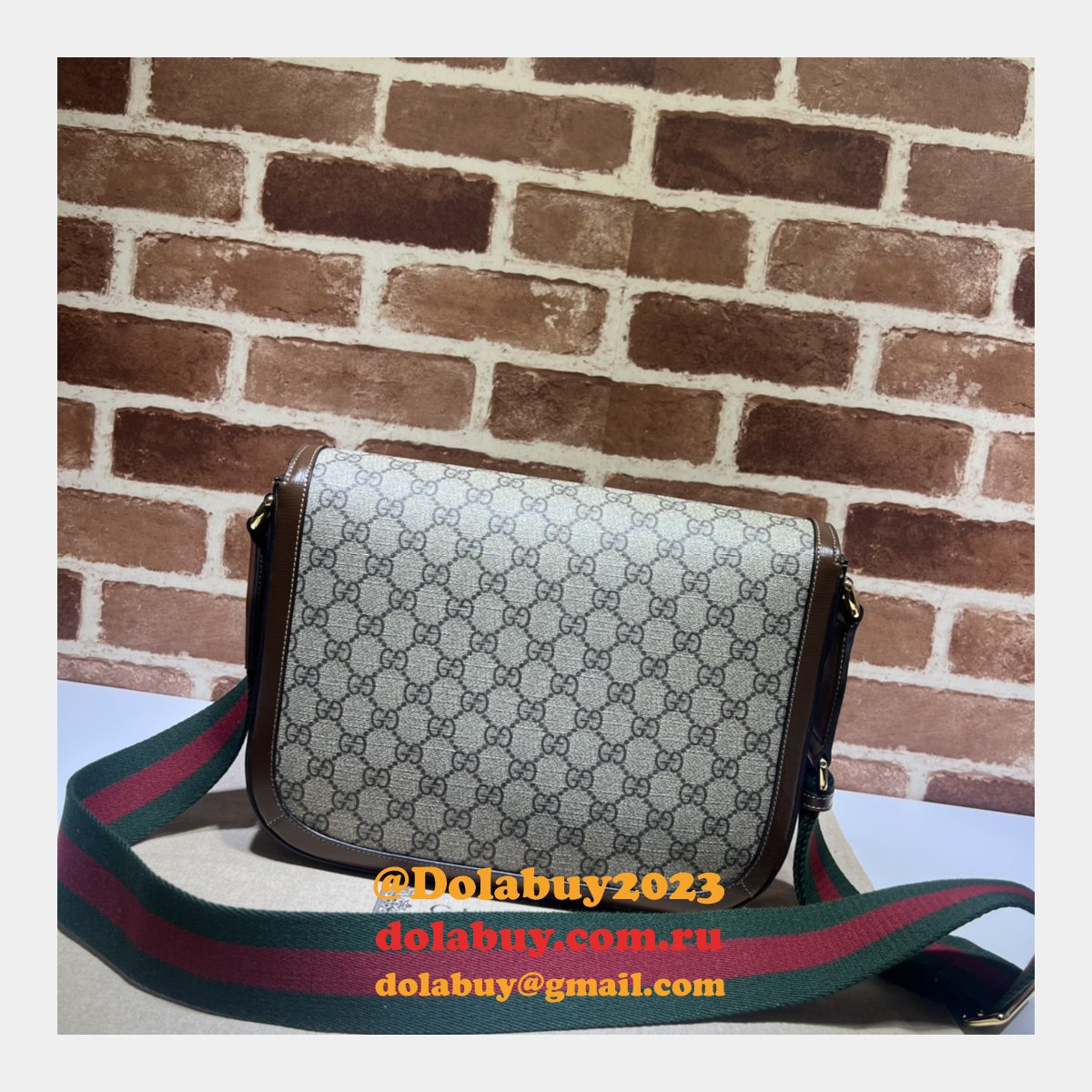 G*u*i horsebit 700457 best 1955 crossbody 1:1 mirror beige bag