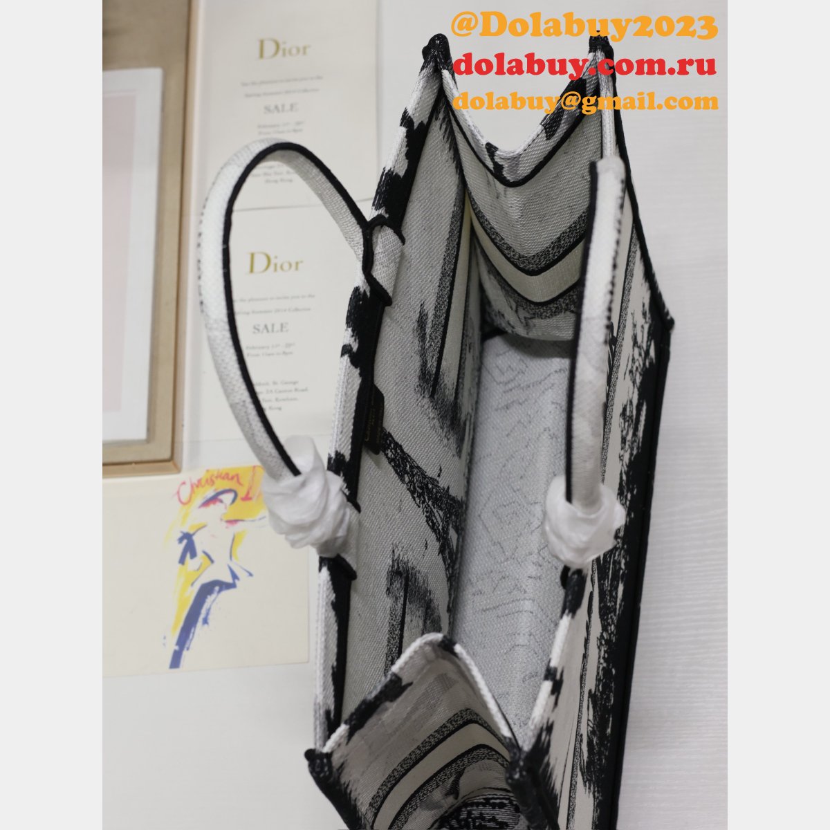 Top Quality DIOR Eiffel Tower BOOK TOTE