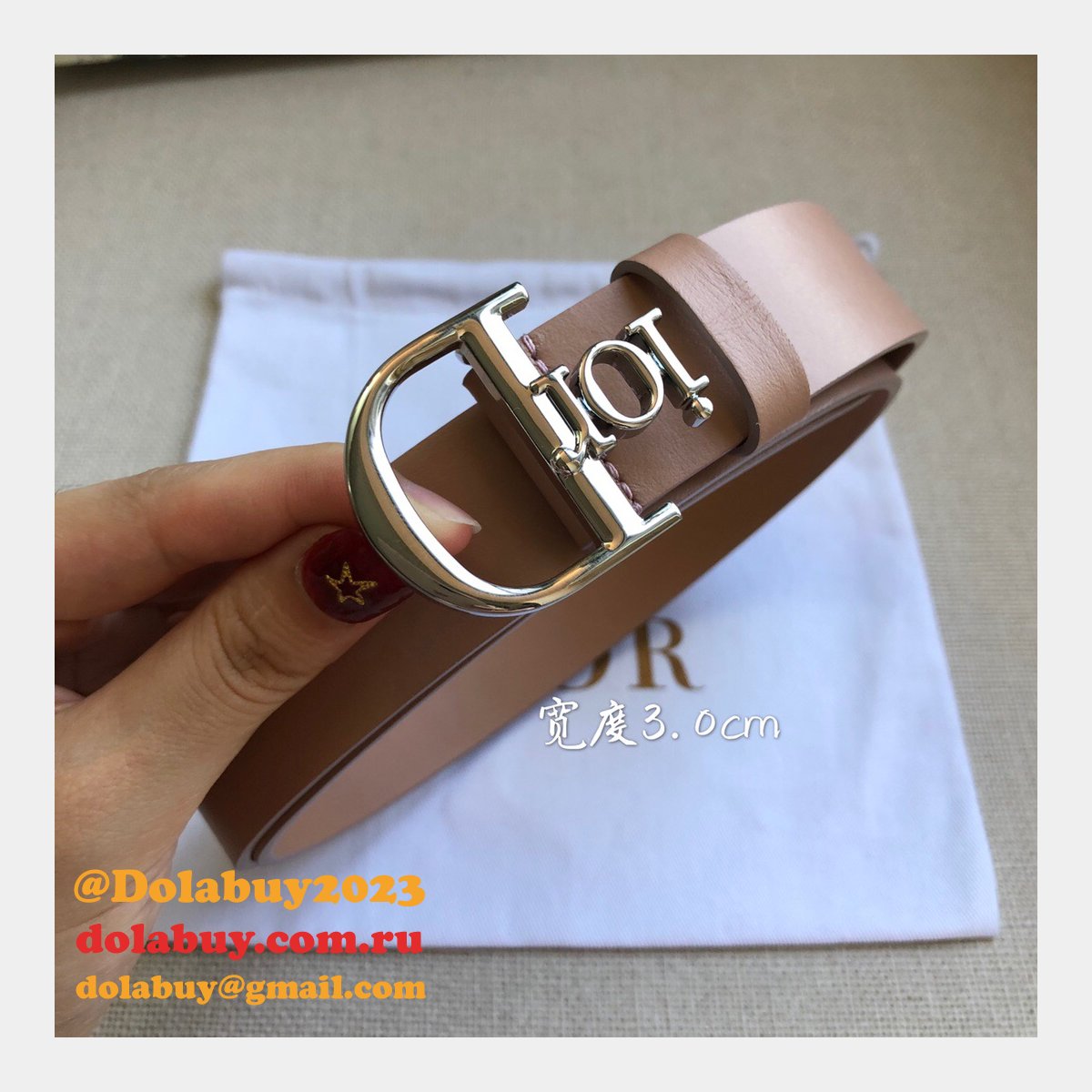 High Quality Christian Dior AAA Belts red/black/brown 30mm Cheap