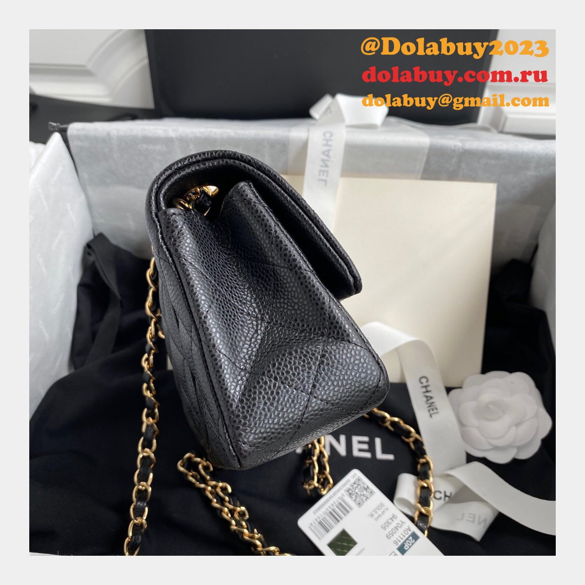 High Quality CC CF 20CM Flap classic flap Black bag