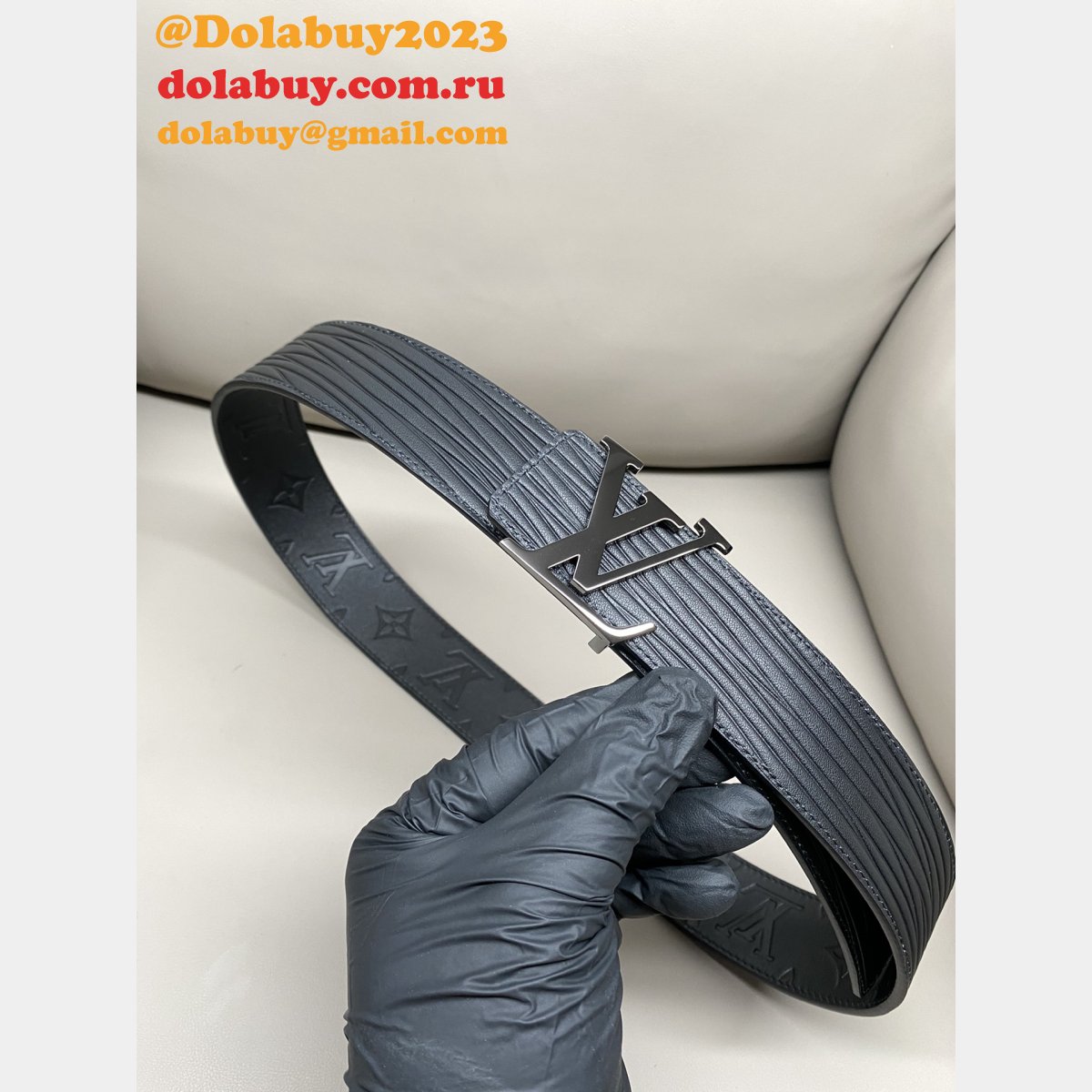 Cheap LOUIS VUITTON MEN Double-sided Belt 40mm