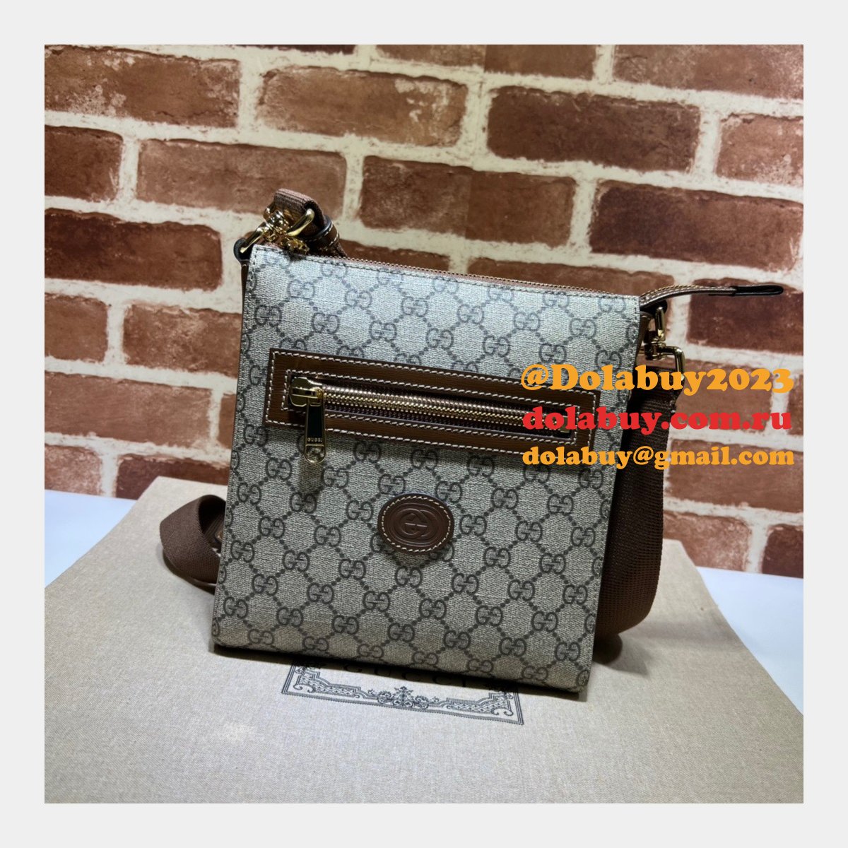 designer G*u*i luxury replica 681021 gg supreme messenger bag