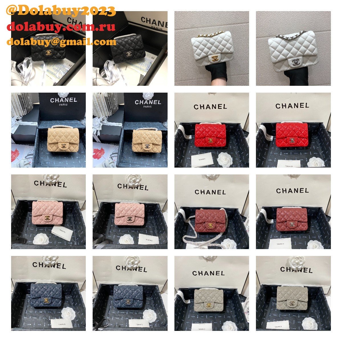 Perfect CC 17CM Classic Flap Caviar Leather Bag