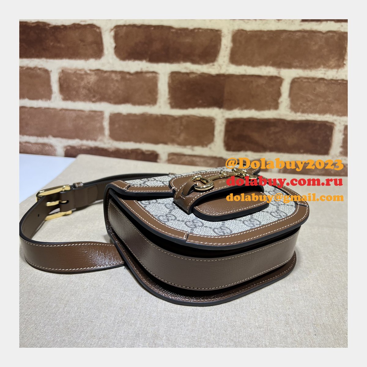 G*u*i duplicate horsebit 1955 rounded belt 760198 high quality bag