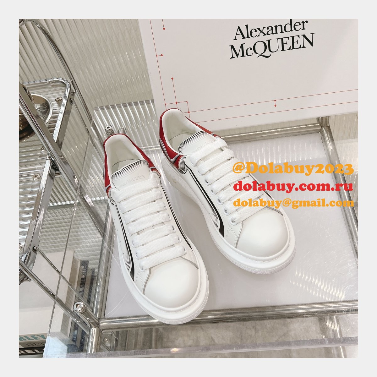 Top Quality ALEXANDER REPLICA women/men white shoes