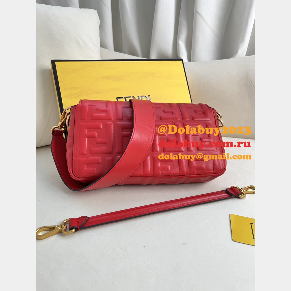 top quality F**di iconic baguette medium nappa handbag