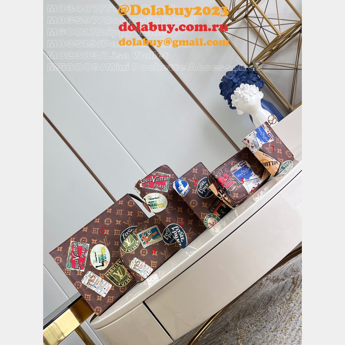 Toilet Cosmetic zippy Wallet Passport Cover Lisa Wall Pouch LV Bag