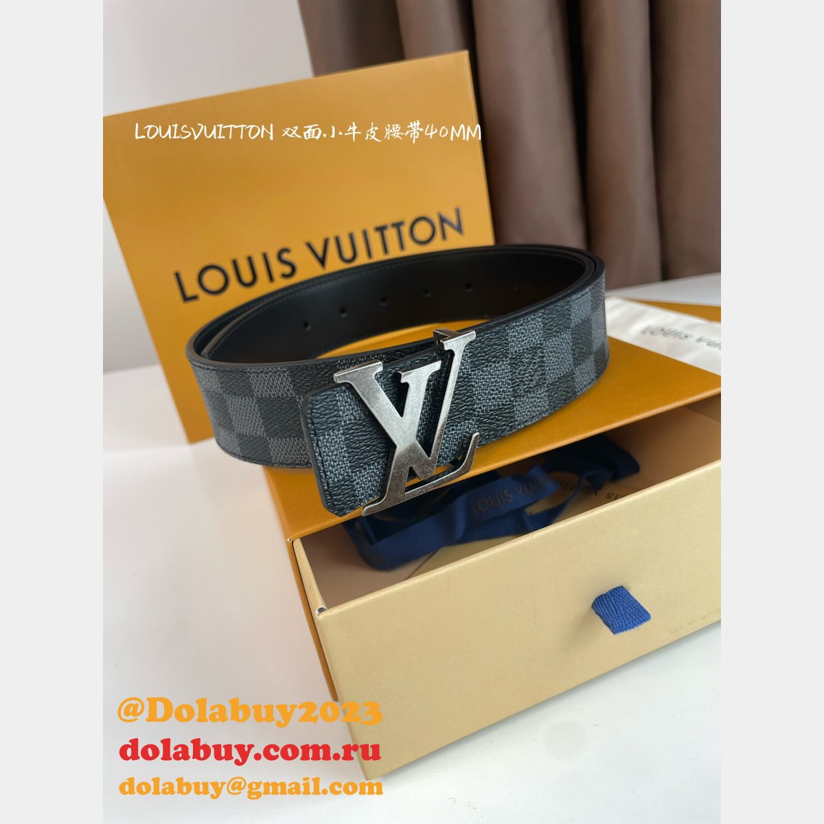 Wholesale Top Louis Vuitton Designer Belts 40MM