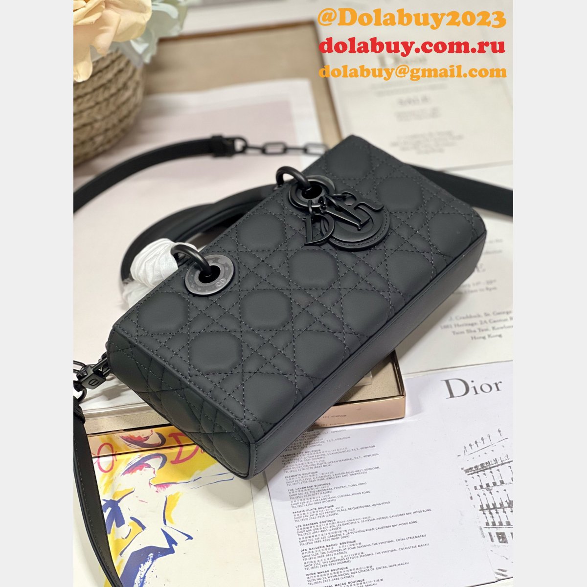 Luxury Replica Dior Designer 9031 Lady D-Joy Black Bag