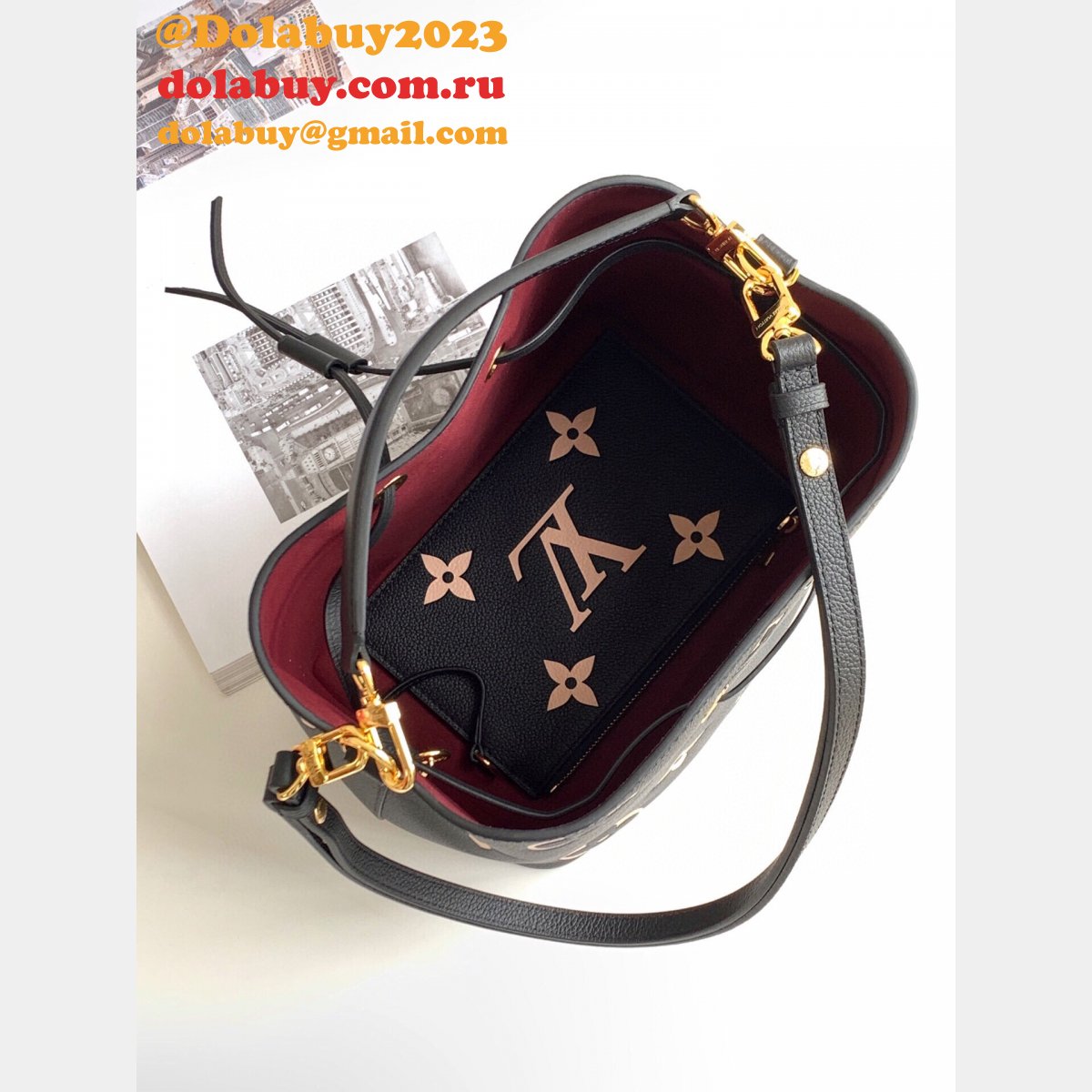 Louis Vuitton Replica NéoNoé MM Monogram Empreinte Leather M45497 Bags