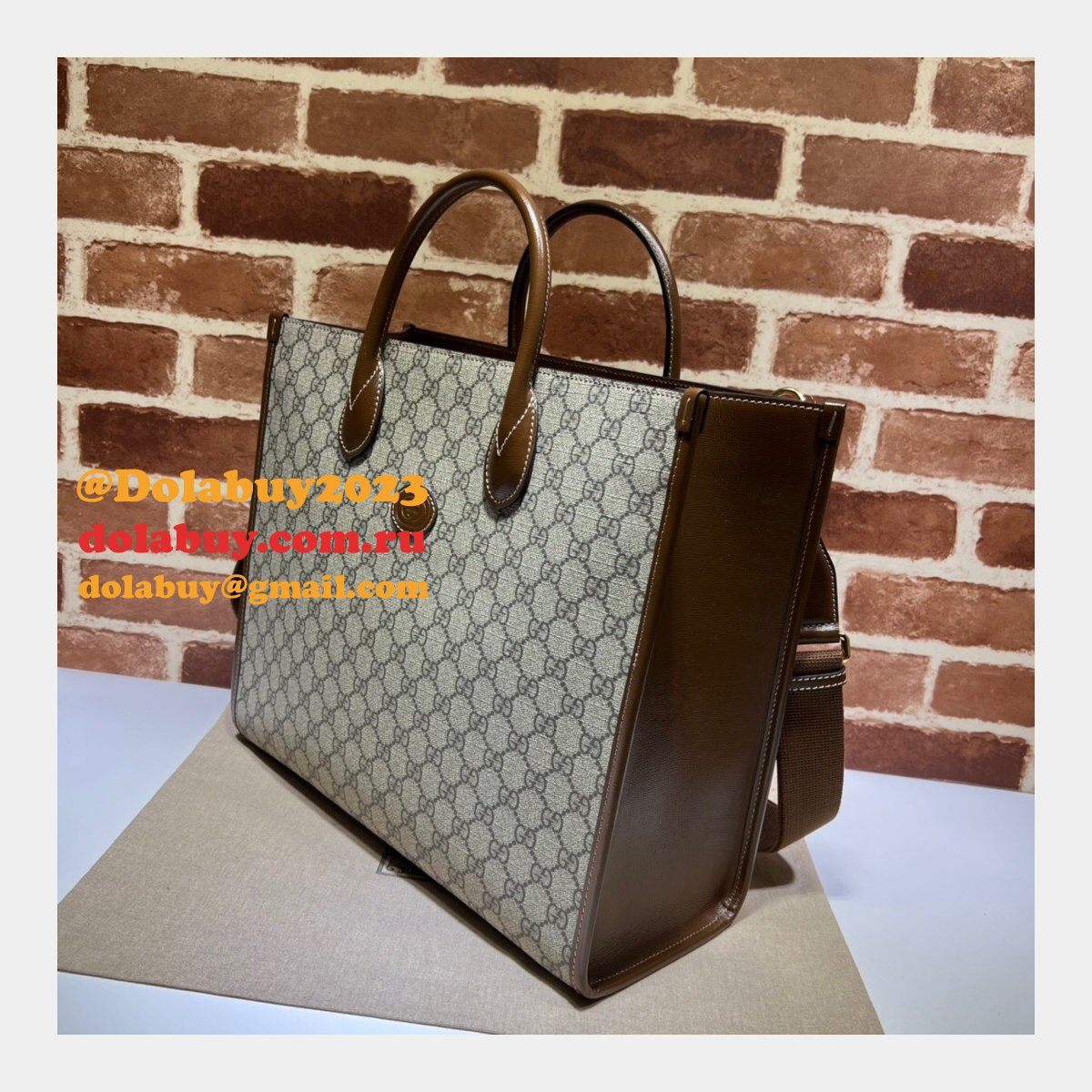 G*u*i luxury tastic replica 674148 medium tote with interlocking g