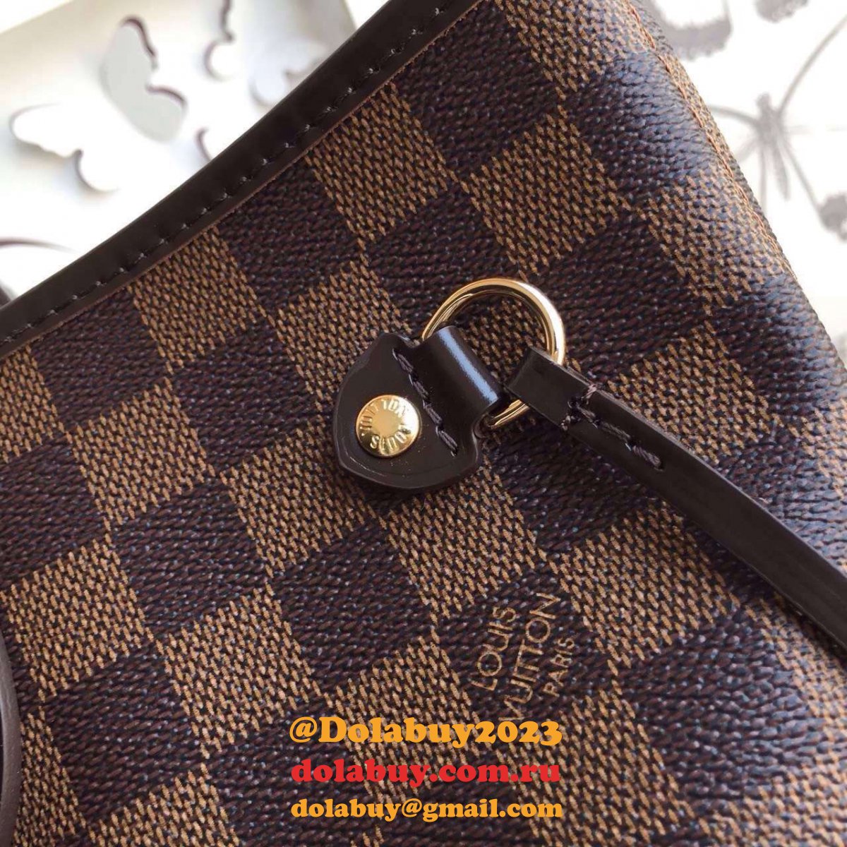 Replica Louis Vuitton Wholesale Neverfull MM Damier Ebene N41358 Brown