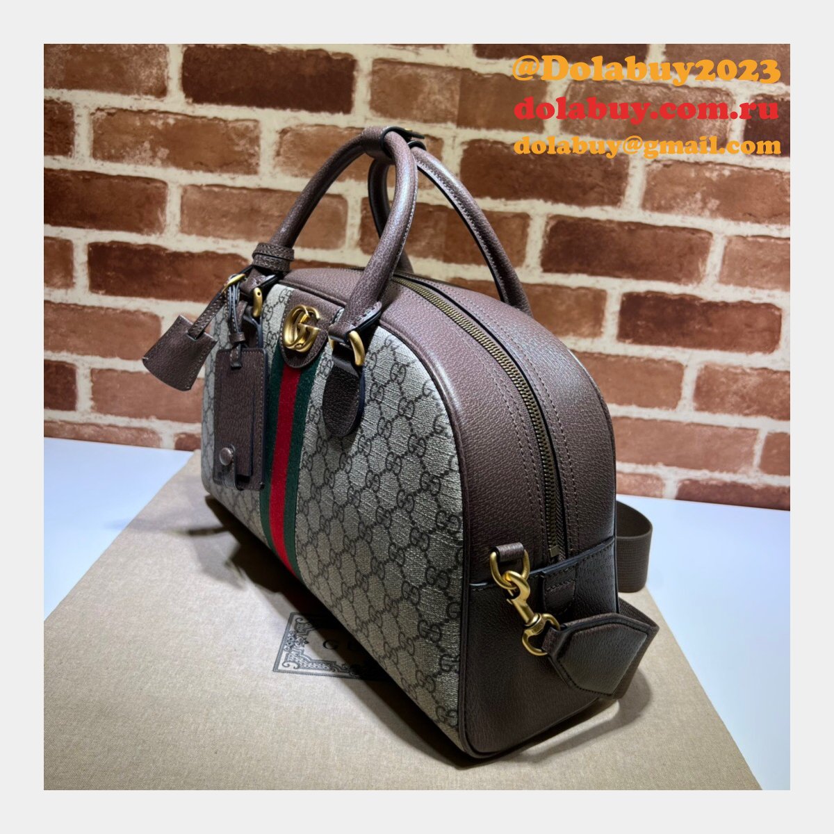 wholesale G*u*i replica savoy duffle bowling men 723309 bag