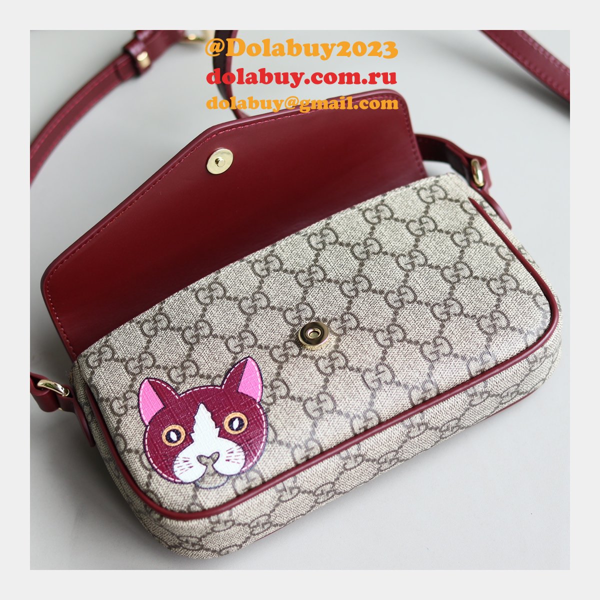 GG Mini Shoulder Bag With Cat Detail #818764