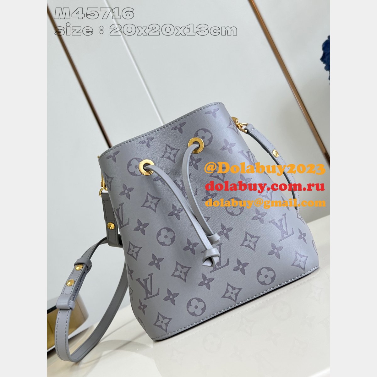 Louis Vuitton 1:1 Mirror NeoNoe M45716 Grey Replica Bag