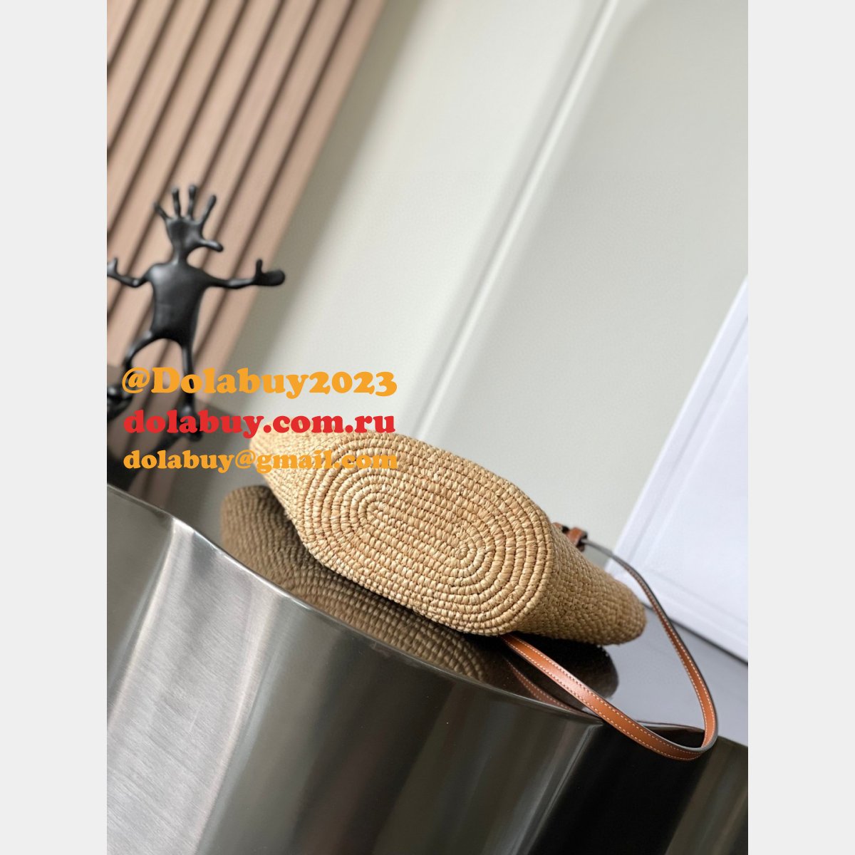 CELINE NANO SUPPLE Straw Bag