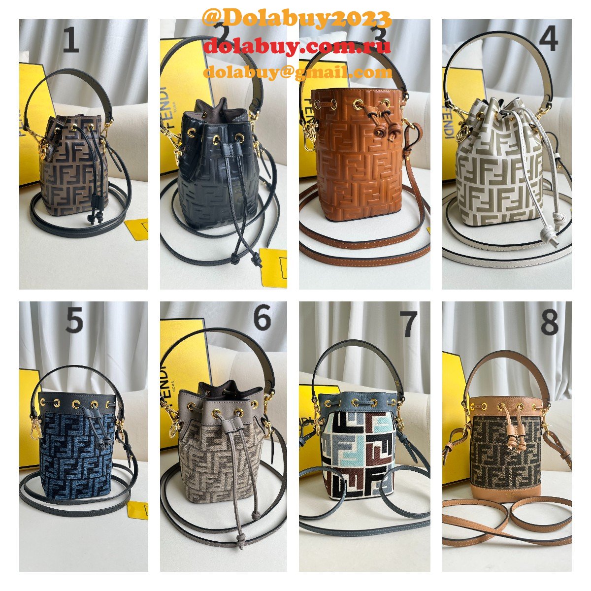 Top Quality Wholesale Fendi Mon Tresor FF small BUCKET BAG