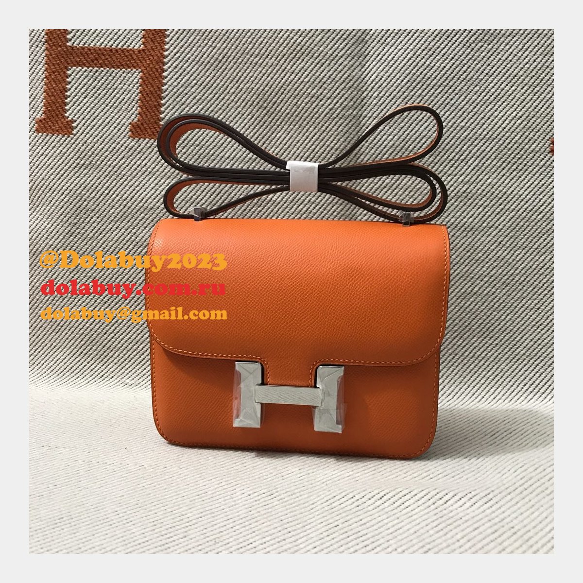 Hermes Constance Bag 18cm Epsom Leather Orange