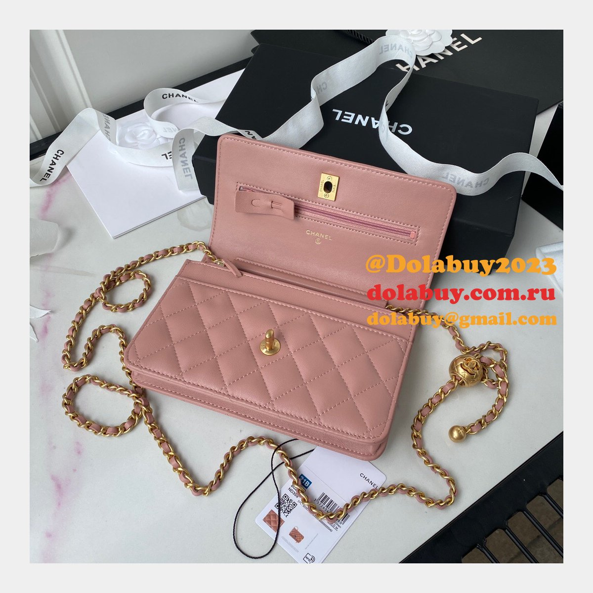 Replica 19CM Iridescent Wallet On Chain WOC AP1450 Bag
