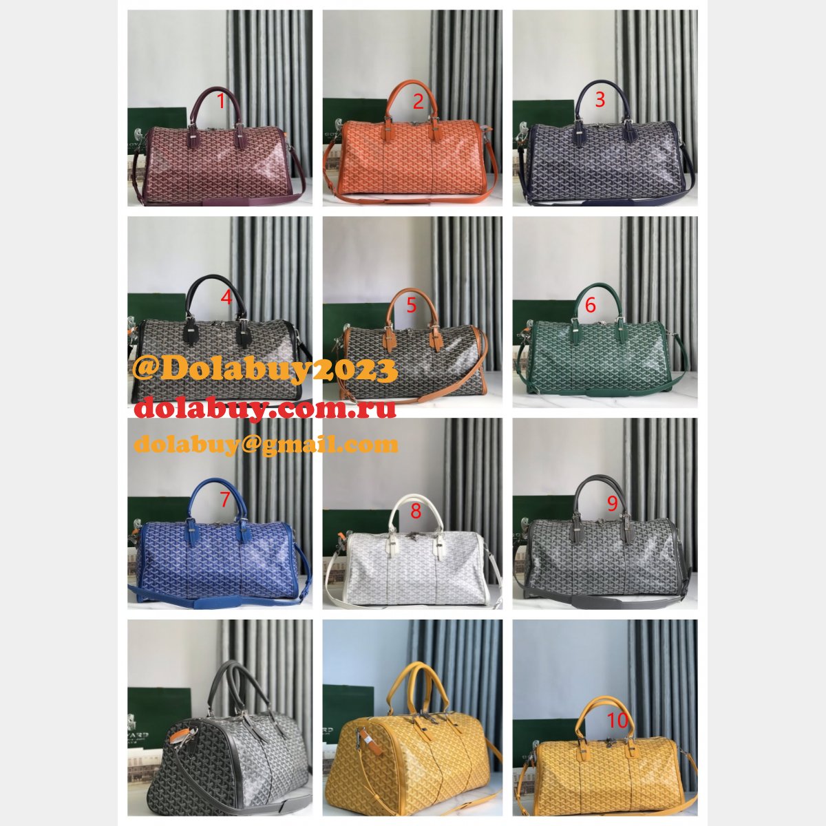 Replica Goyard Croisiere 50 Inspired Goyardine 0201515 Designer Bag